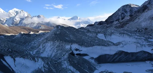 Glaciers part between Thangnak to Gokyo