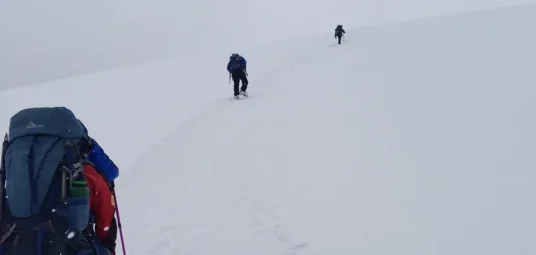 Heading up to High Camp from Mera La