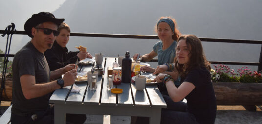 Breakfast at Thulosyabru during LangTang Gosaikunda Trekking